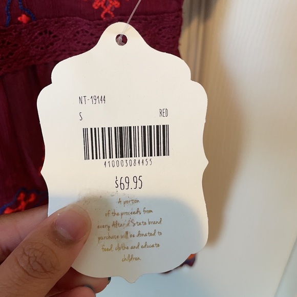 Altar’d State Embroidered Peplum Top - Picture 5 of 5